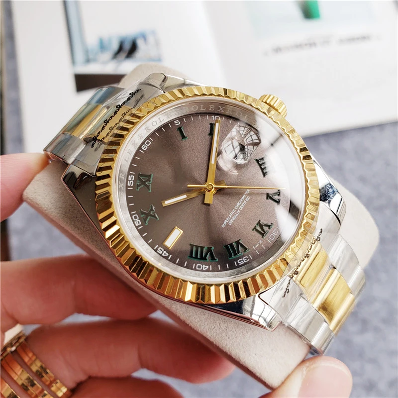 Горячая Распродажа римские цифры масштаб коричневый циферблат дата просто