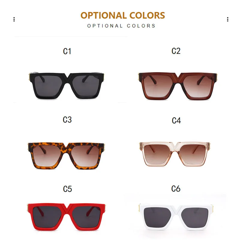 2020 плоские квадратные солнцезащитные очки оверсайз женские модные ретро