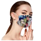 Маска женская одноразовая с принтом кошек, 3-слойная, с фильтром, 10 шт.