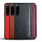 Чехол для телефона Sony Xperia 5 III funda деловой из искусственной кожи без магнита с отделением для карт флип-чехол для Sony Xperia 5 III чехол coque