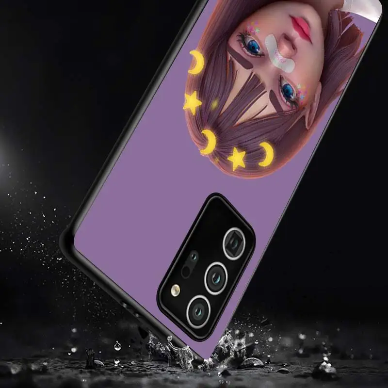 

Fashion pretty girl For Samsung S20 FE Ultra Plus A91 A81 A71 A42 A51 5G UW A41 A31 A21 A21S A11 A01 Black Phone Case