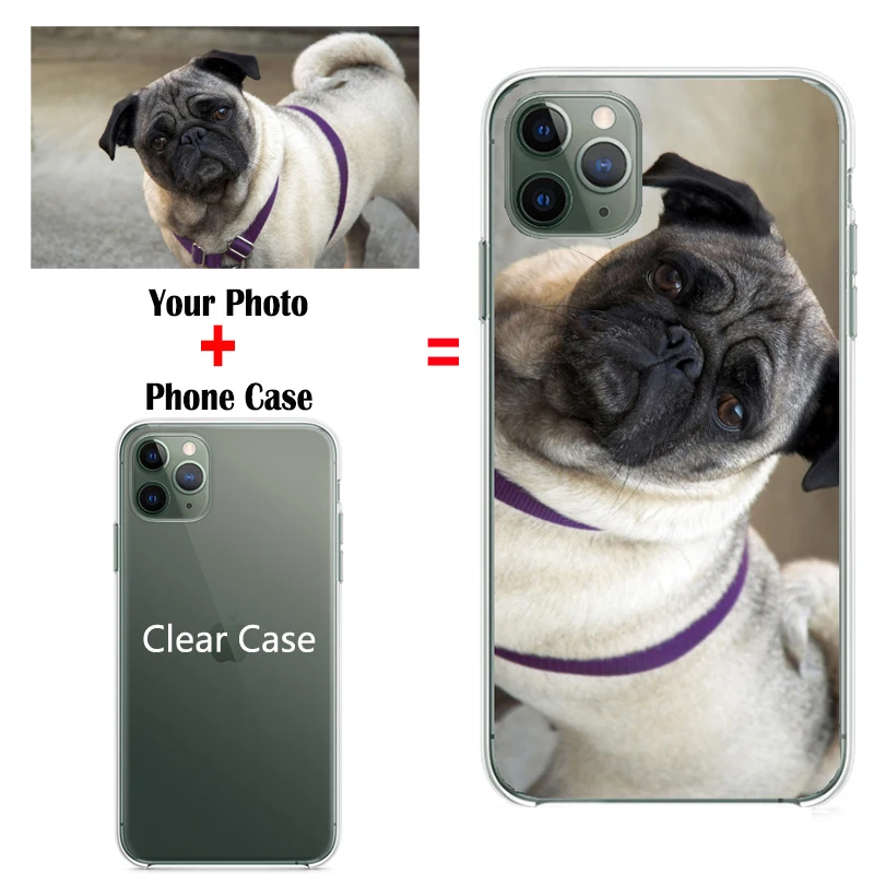 Customized Diy Phone Case Printed Soft Clear Cover For Iphone 13 12 Mini 11 Pro Max 6 6s 7 8 Plus X Xs Xr SE 2020