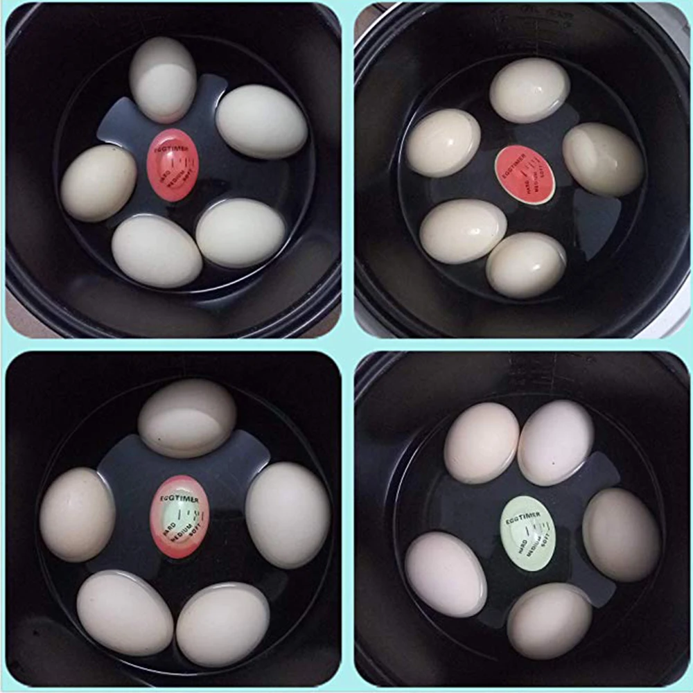 

Egg Perfect Color Changing Timer Yummy Soft Hard Boiled Eggs Cooking Kitchen Eco-Friendly Resin Egg Timer Red timer tools