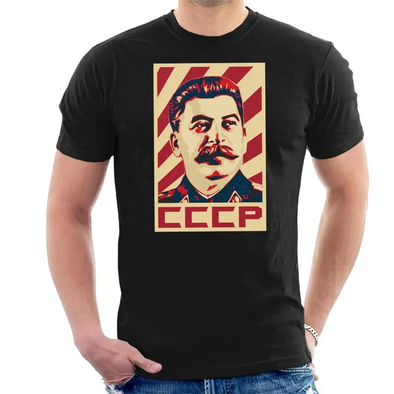 

New Printed Funny Men Joseph Stalin Retro Propaganda Men's T-Shirt Women tshirt