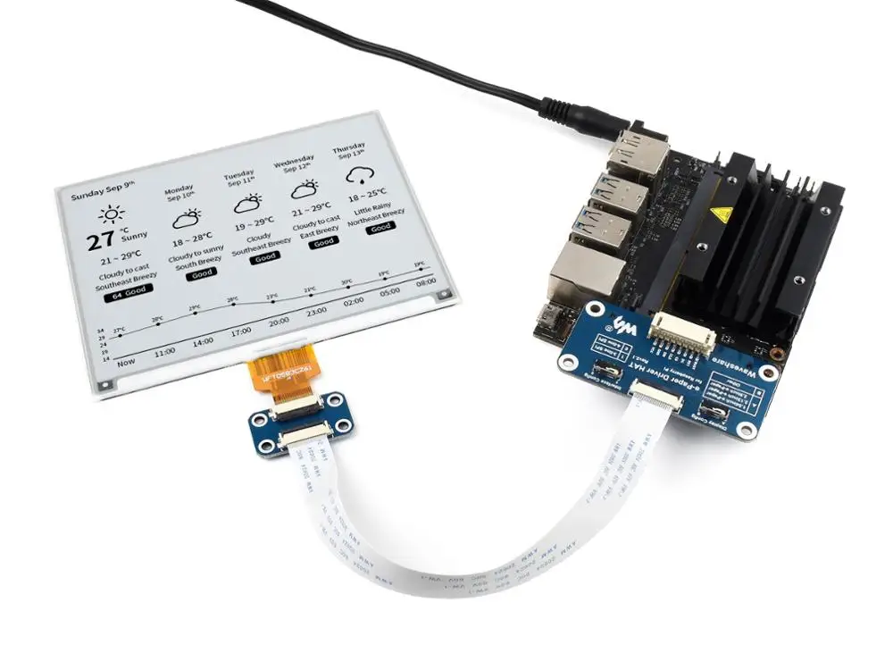 Waveshare 5 83 дюйма E Бумага Ink Дисплей шляпа для Raspberry Pi 648 × 480 Пиксели черный/белый цвет