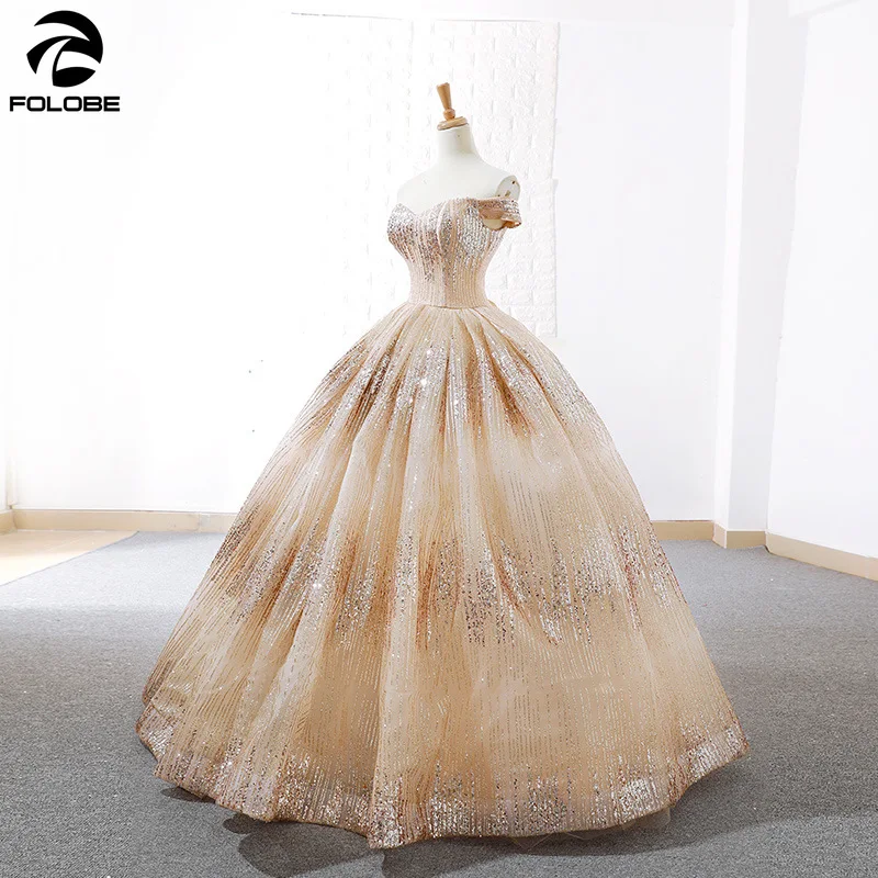 Очаровательное бальное платье цвета шампанского золотистого для Quinceanera с