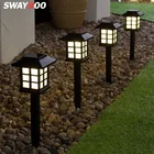 Swayboo античный матовый абажур мягкий свет на солнечной батарее ночное освещение для сада Светодиодный светильник для маленького дома, дачи светильник газона, клиновидный светильник для дворца