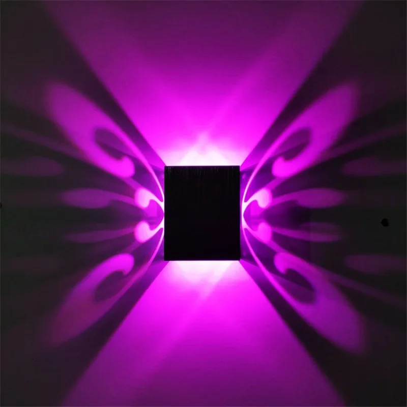 Светодиодный ная настенная лампа в виде бабочки двусторонняя комнатный