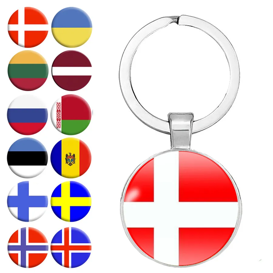 2020 новые национальные брелоки с флагом Финляндия Швеция Норвегия исландские