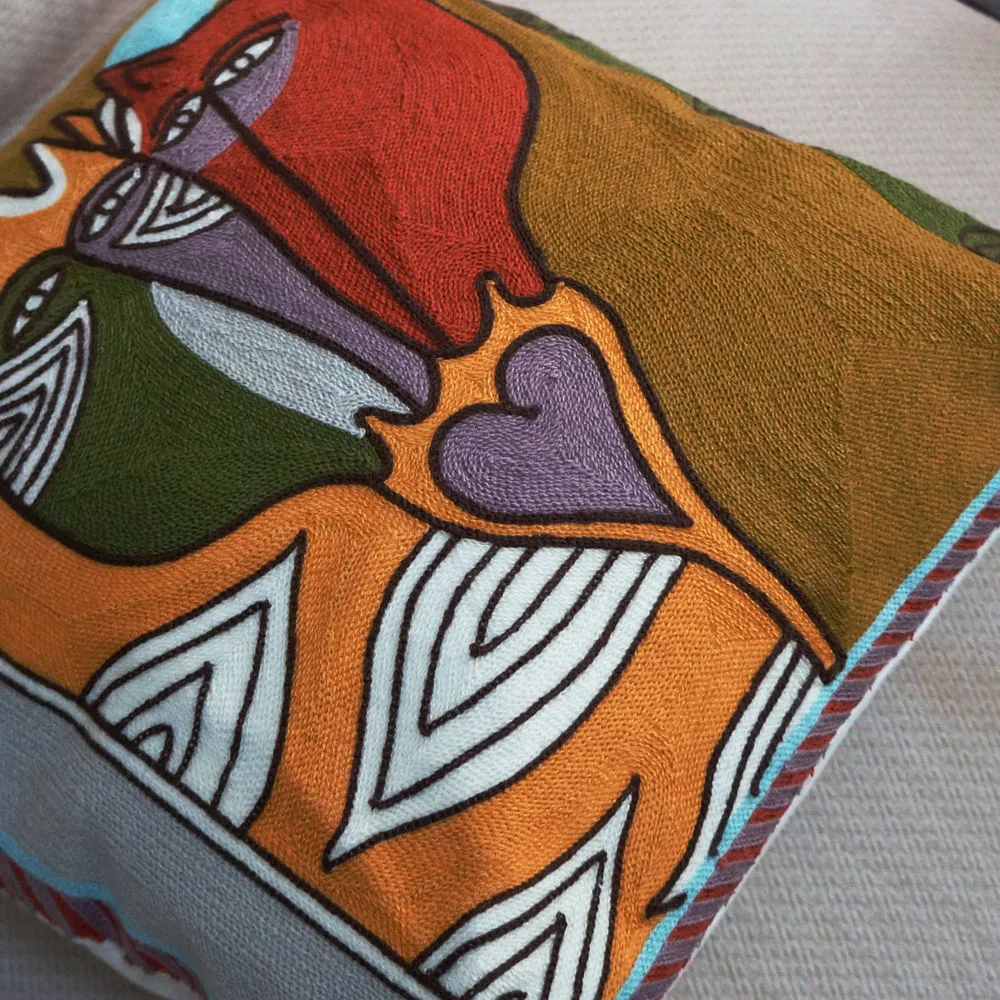 Холст Абстрактные животные искусство Вышивка 18 дюймов наволочка чехол для