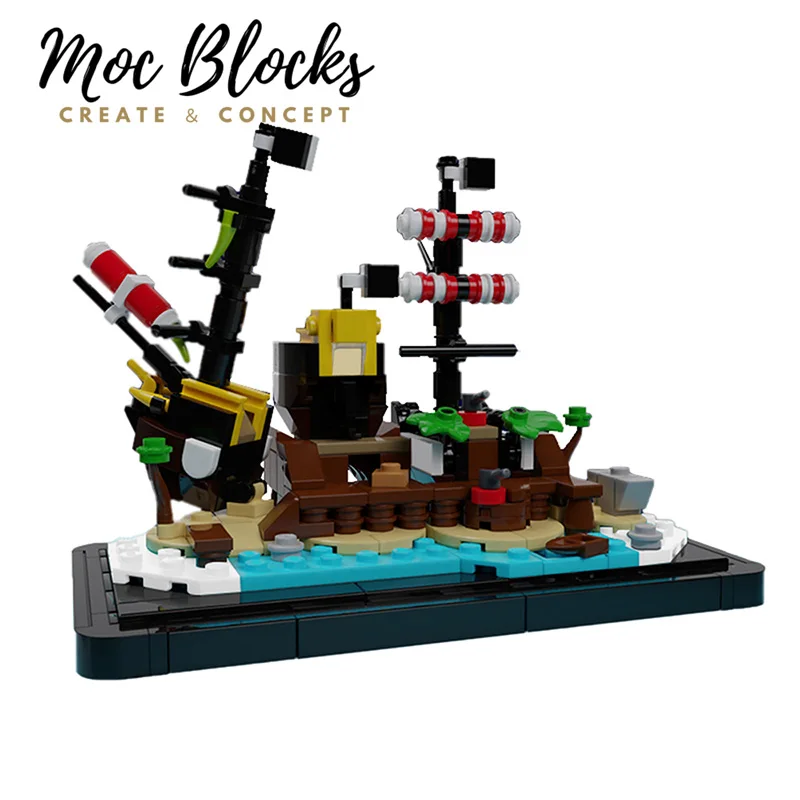 

Micro Barracuda Bay MOC Mini Architecture Building Blocks Creative Street View Model Toys For Kids xmas Gifts