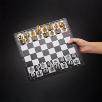 high quality magnetic chess board medieval gold and silver chess board set leisure entertainment children for games chess gifts