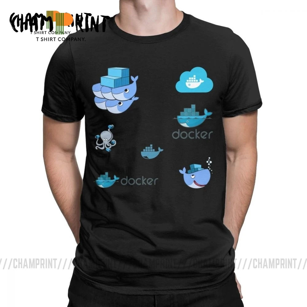 Программирующая футболка для мужчин Dead Docker Dev Devops программирующая кодирующая