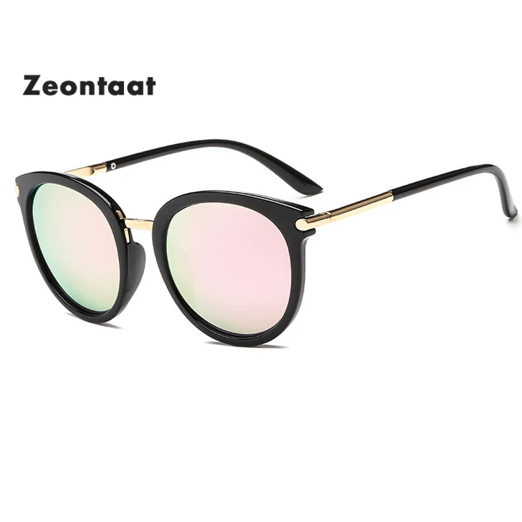 Для женщин очки в стиле кошачий глаз ретро солнцезащитные с металлической