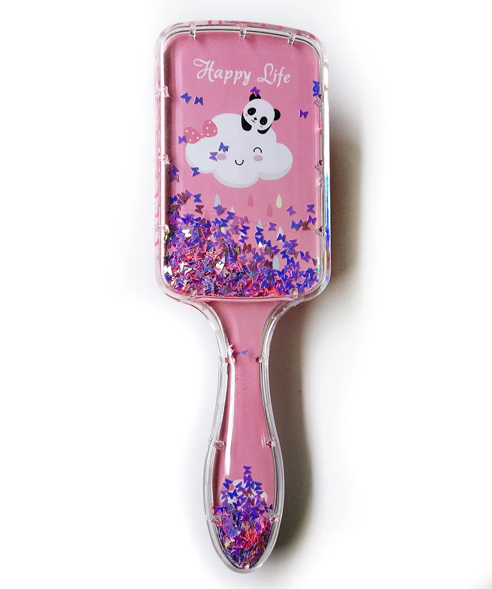 Мультяшная Милая Радужная Расческа с блестками для животных Антистатическая