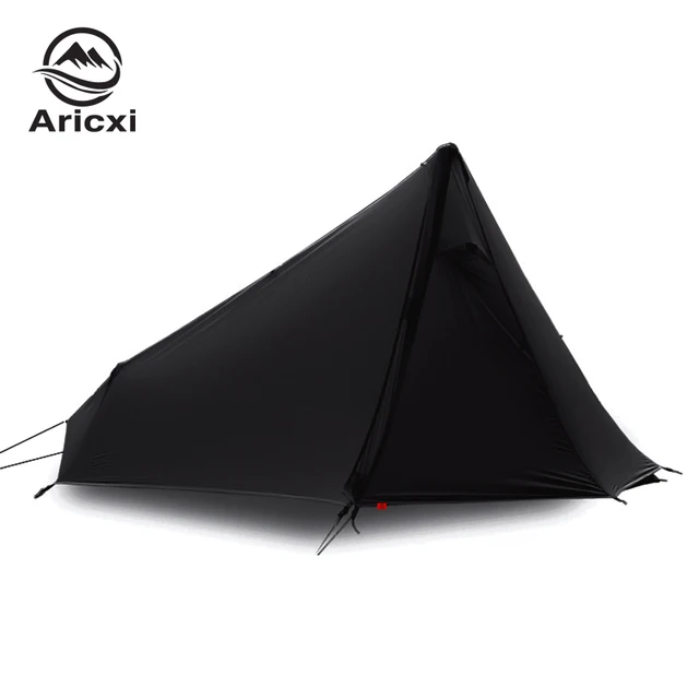 Aricxi Oudoor Ultralight Camping Tent 3 Season 1 Single Person Professional 15D Nylon 1 Side Silicon Coating Rodless Tent 2