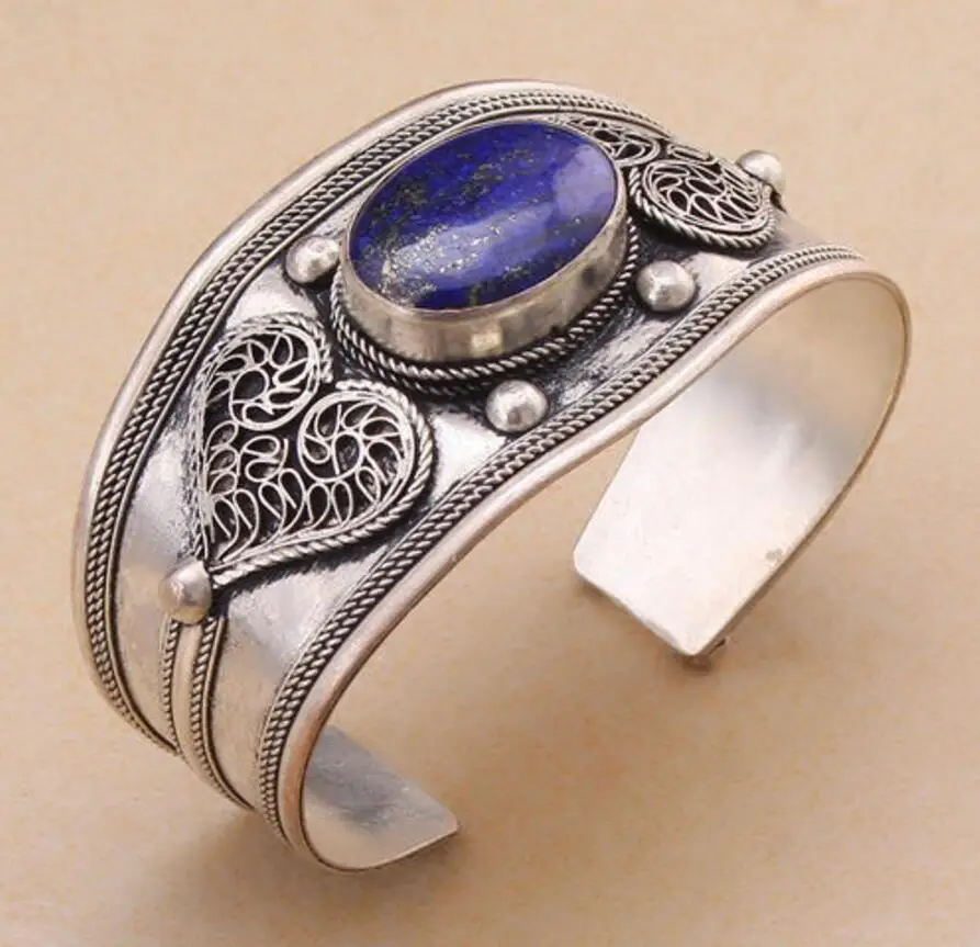 Бесплатная доставка подарок унисекс Винтажный Браслет-манжета с бусинами из