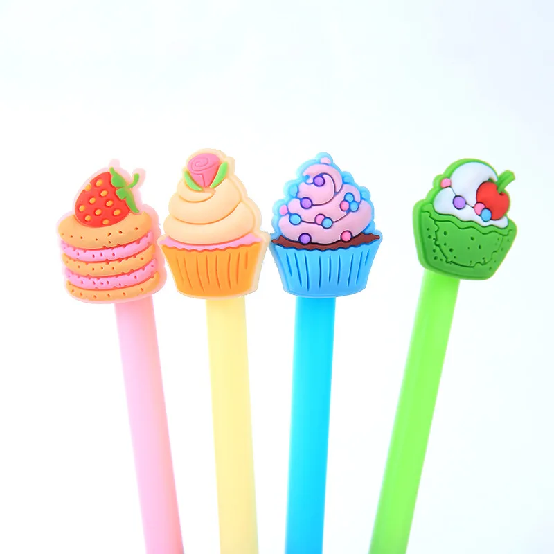 

24PCS Creative Small Fresh Cute Cake Student Black Water Pen Signature Pen Stationery Gift Wholesale Gel Pens
