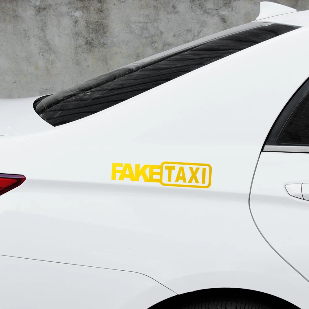 Забавный поддельный автомобиль такси авто стикер FakeTaxi наклейка эмблема