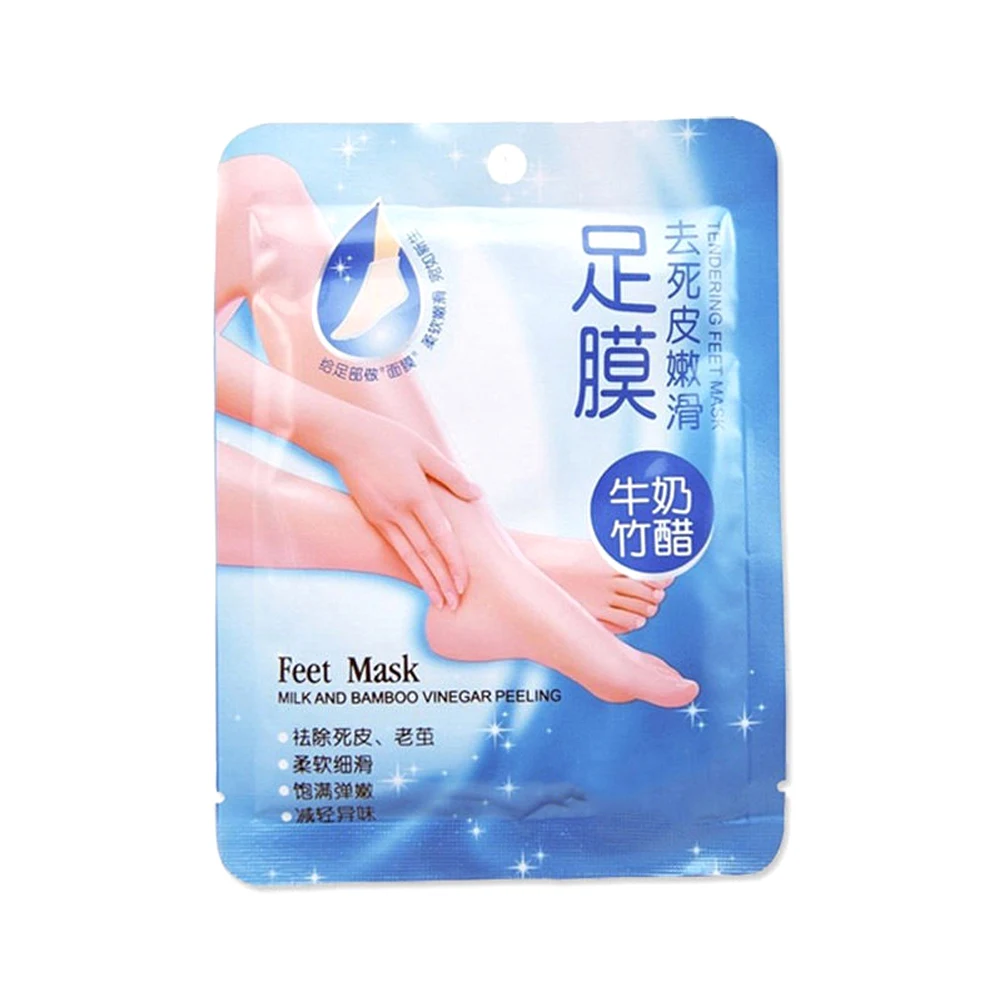 

1Pairs Milk Bamboo Vinegar Remove Dead Skin Foot Skin Smooth Exfoliating Feet Mask Foot Care Supplies