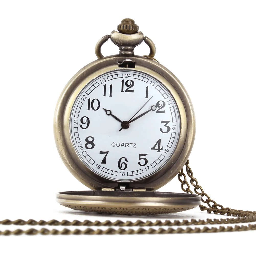 Кварцевые карманные часы в стиле ретро мужские Модные Часы на цепочке унисекс