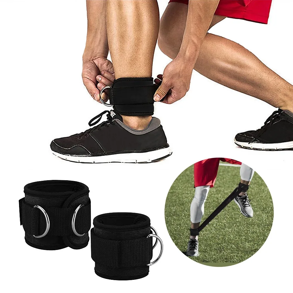 

2pcs Fitness Exercise Resistance Band Ankle Straps Cuff for Cable Machines Leg Glute Training Home Gym Fitness Equipment