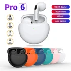 Беспроводные наушники Pro 6 TWS, Bluetooth мини-наушники, портативные наушники, спортивные наушники для бега J6 для Apple iPhone Xiaomi Huawei