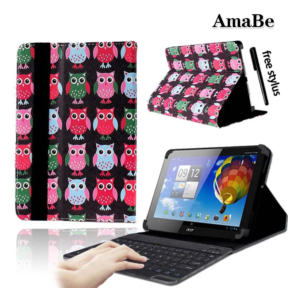 Портативный беспроводной bluetooth-клавиатура из искусственной кожи с принтом для Acer