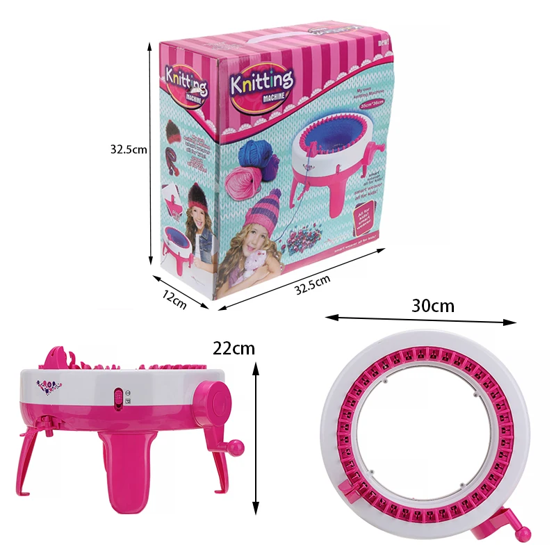 40 Needles Kids Adult Manual Knitting Machine for DIY Scarf Hat Socks Weaving Loom Tool Kit Plastic Needle Sewing Tools | Дом и сад