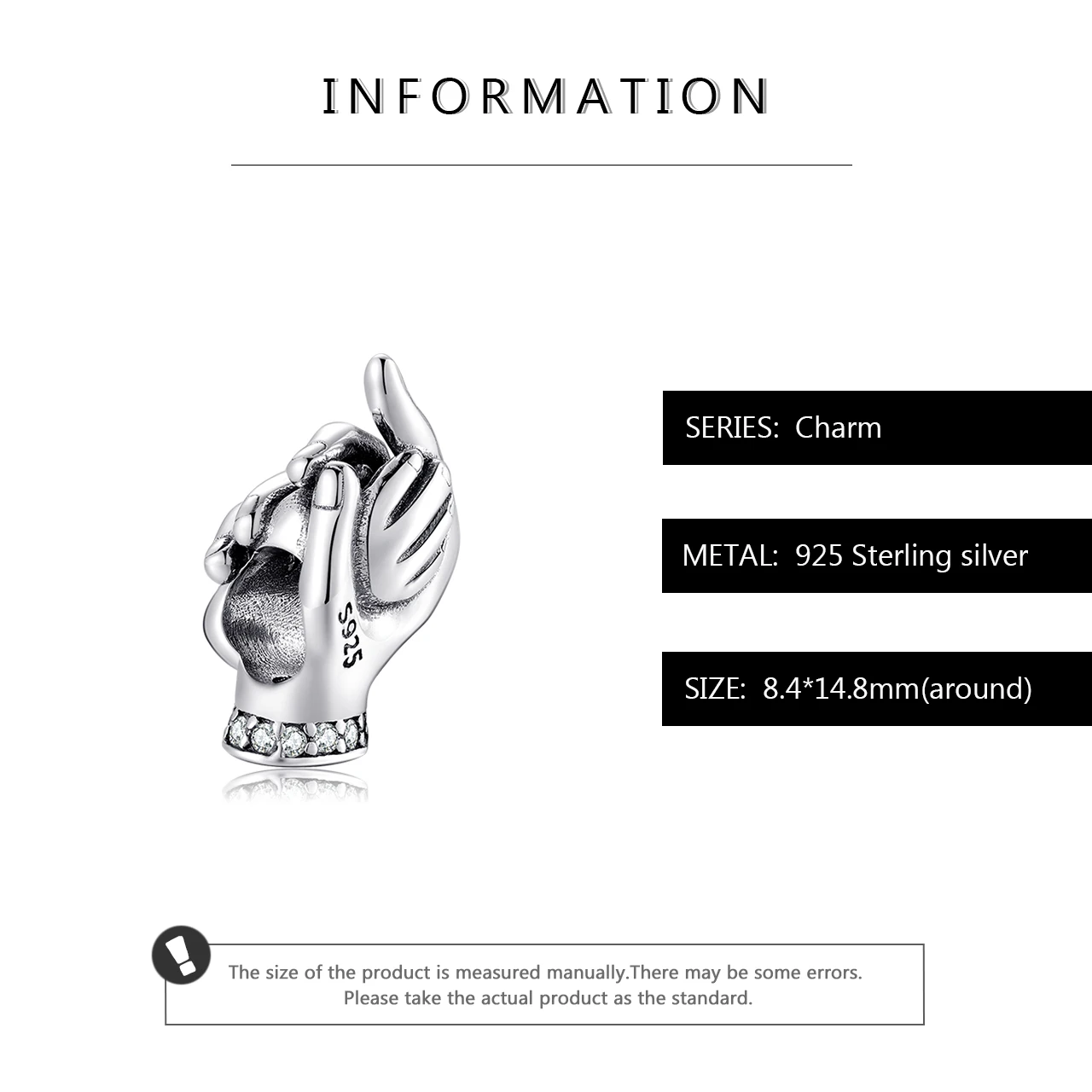 2019 New 925 Sterling Silver Mother hold child hands Beads Fit Original charms European family beads Bracelet Jewelry DIY Gift | Украшения