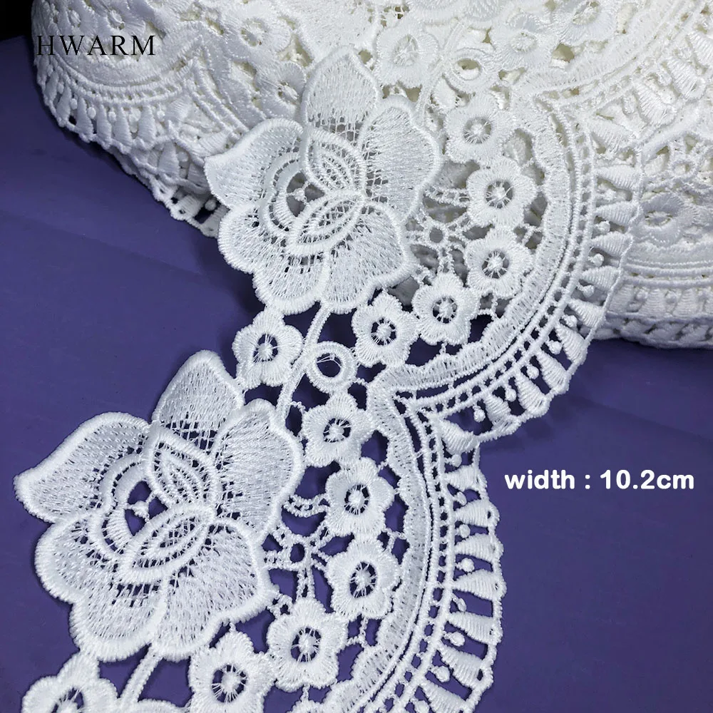 

Craft Sewing Trim Needlework Lace Wedding Dress Accessories 10yard 10.2cm High Quality African Nigerian Fabric 2021 Curtains