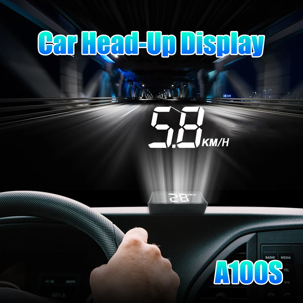 Автомобильный дисплей на лобовом стекле A100S OBD2 EUOBD предупреждение о превышении