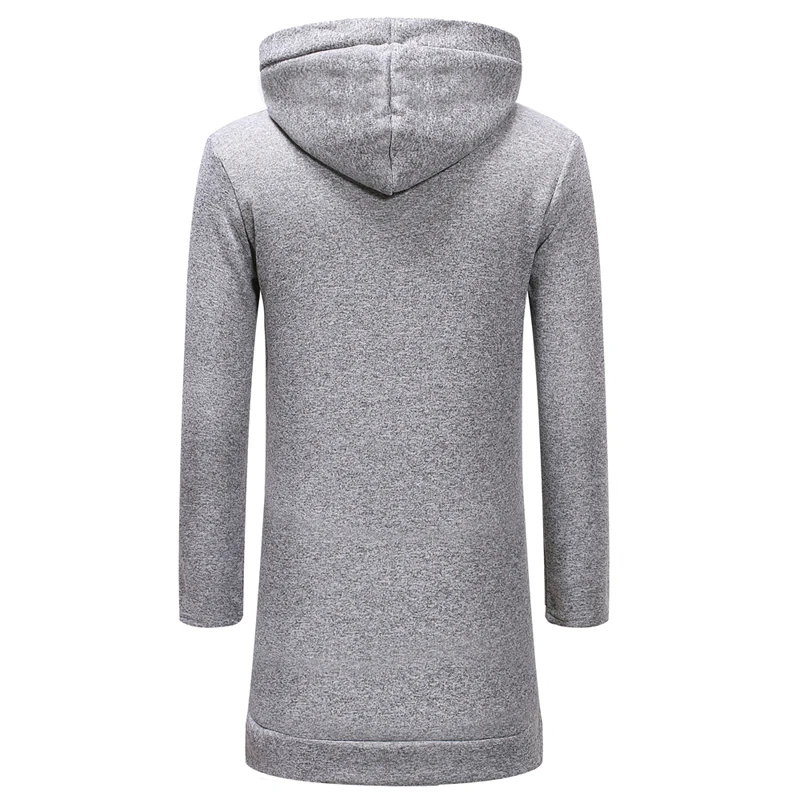 CYSINCOS мужские толстовки длинное хлопковое пальто одноцветная шерстяная куртка