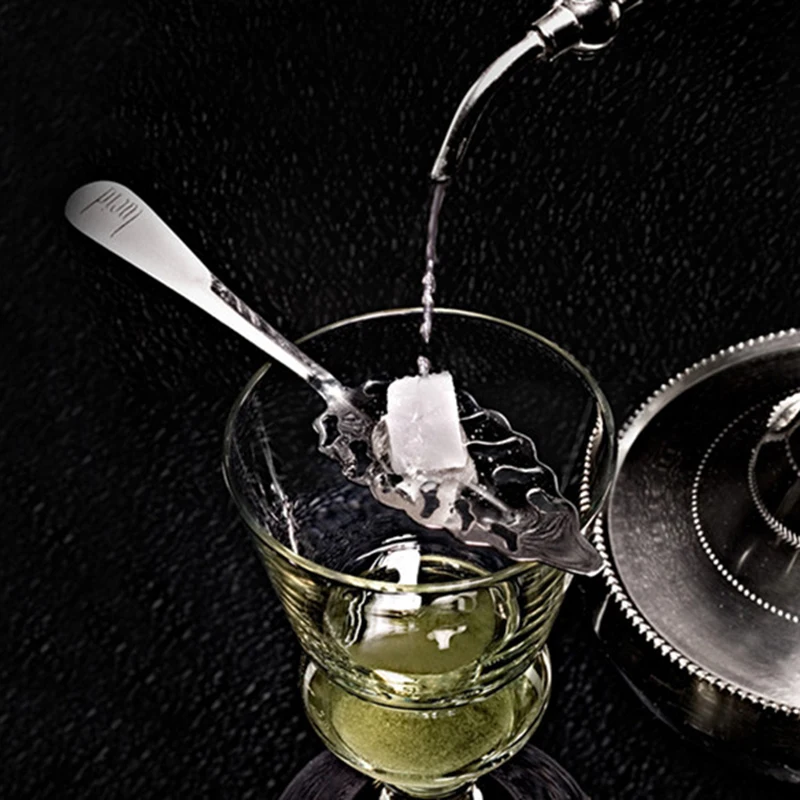 

304 Stainless Steel Absinthe Spoon Cocktail Bar Utensils Wormwood Bitter Scoop Absinthe Glass Cup Drink Ware Filter Spoons