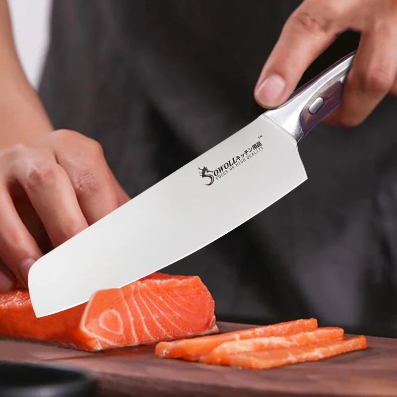 Набор кухонных ножей из нержавеющей стали 5CR15MOV острые лезвия удобная ручка для