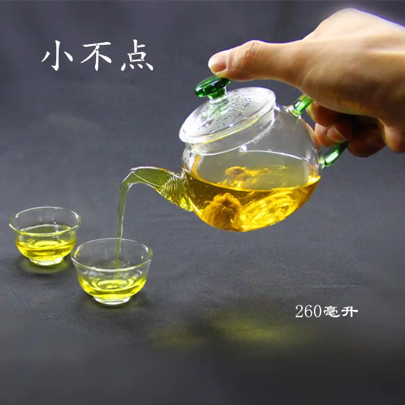 Мини Стекло Чай чайный сервиз термостойкого заварки горшок с двойными стенками