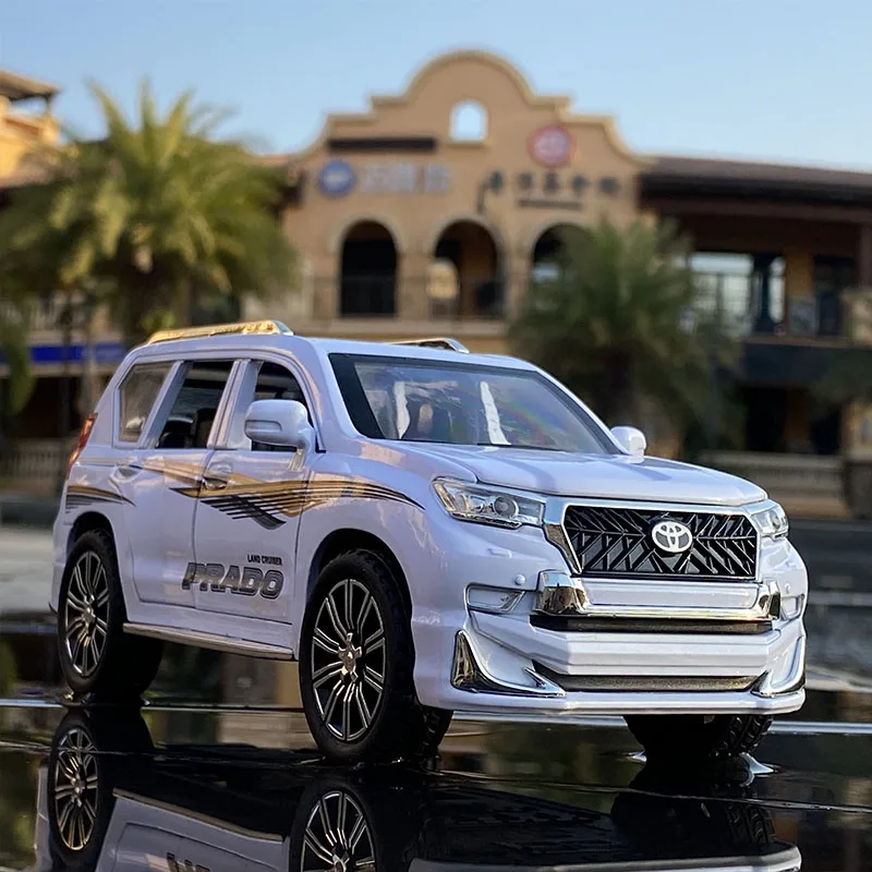 1:24 Toyota Prado SUV модель автомобиля из сплава литая металлическая игрушка