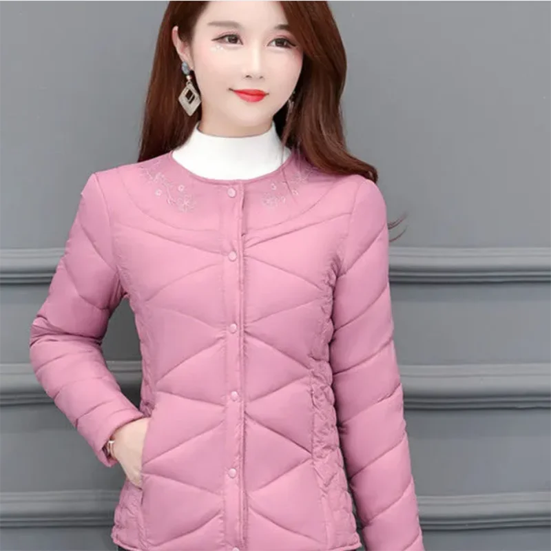 Autumn and winter down and down padded jacket liner women's self-cultivation, light and short, close-fitting, collarless warm co