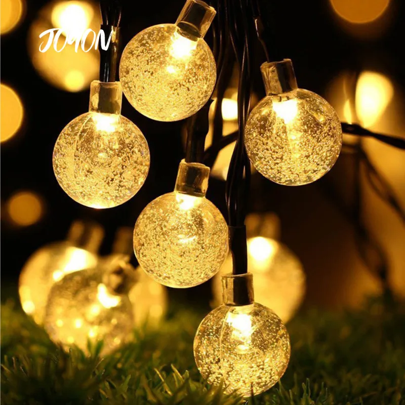 

20/50 LEDS 18mmBall 5/10M Solar Lamp LED String Fairy Lights Solar Garlands Garden Christmas Decor for Outdoor Festival Lighting
