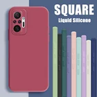 Квадратный жидкий силиконовый чехол для Xiaomi Mi 11 Lite 11 Ultra POCO X3 NFC F3 10 T 10 T Redmi Note 10 9 Pro Max 9S 10S 8, мягкий чехол