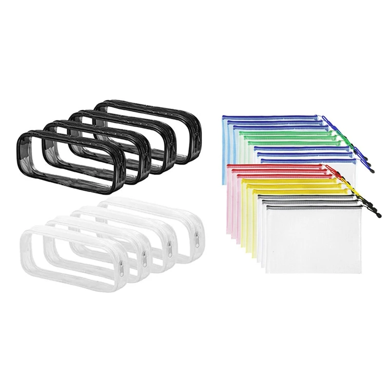 18 шт. пластиковый сетчатый чехол для карандашей и из прозрачного ПВХ с