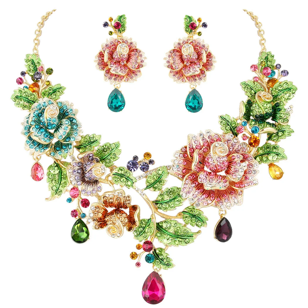 Подвеска в виде розы с искусственным кристаллом | Украшения и аксессуары