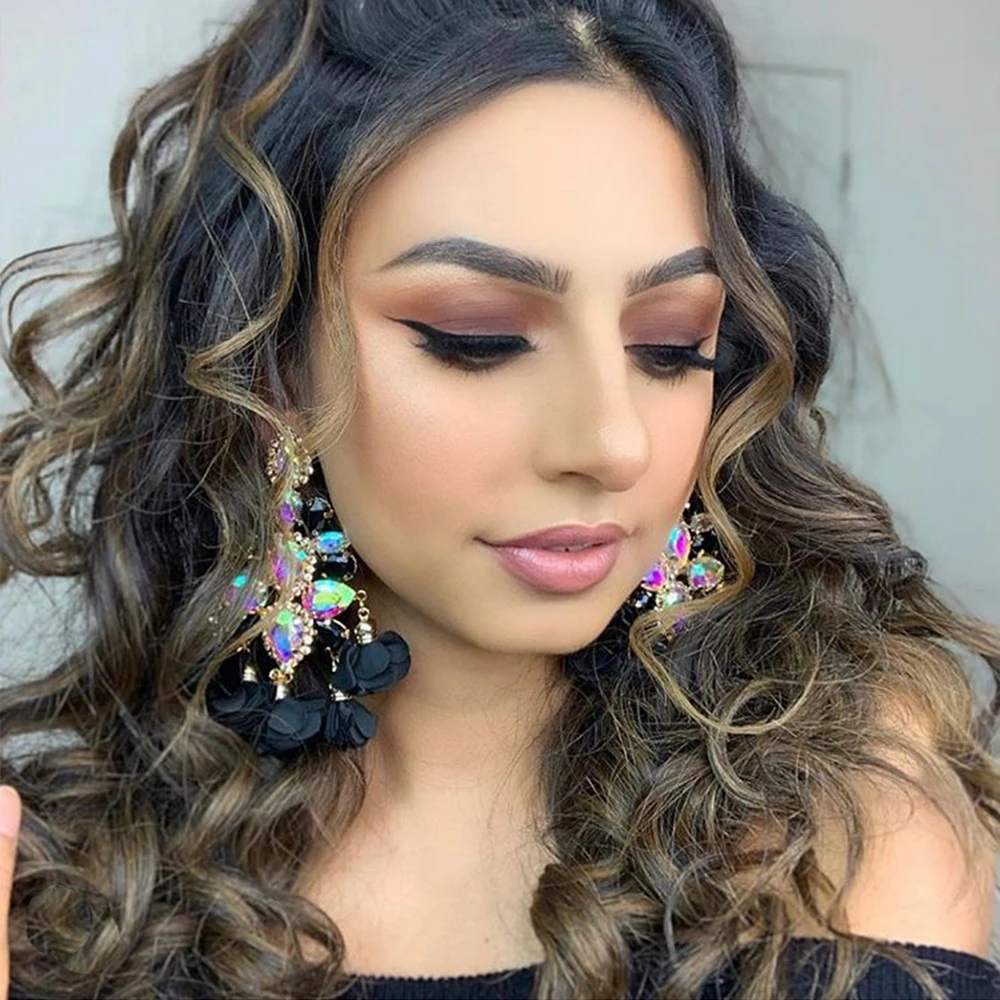 Серьги женские в стиле бохо с подвеской Стразы | Украшения и аксессуары