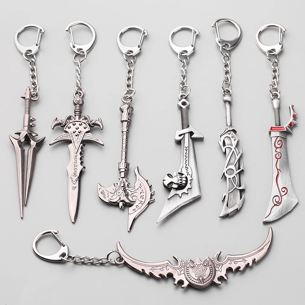 Игры World of WarCrafts брелок король-Лих Frostmourne меч топор-Нож Оружие кинжал металлические фигурки брелок ювелирные изделия для фанатов
