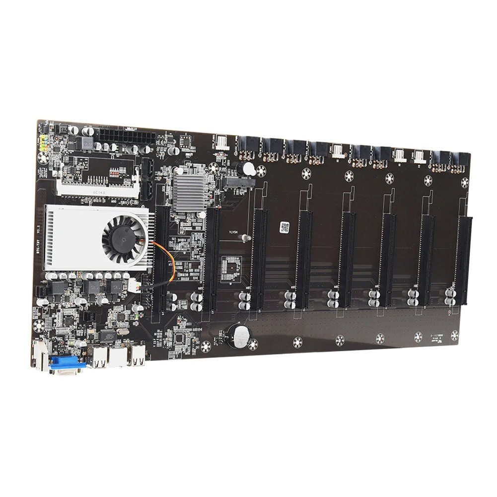 

Mining Motherboard 8 GPU Mainboard With CPU Crypto Ethereum Bitcoin Riserless BTC-T37 Mining Expert Board Miner Gigabit Network