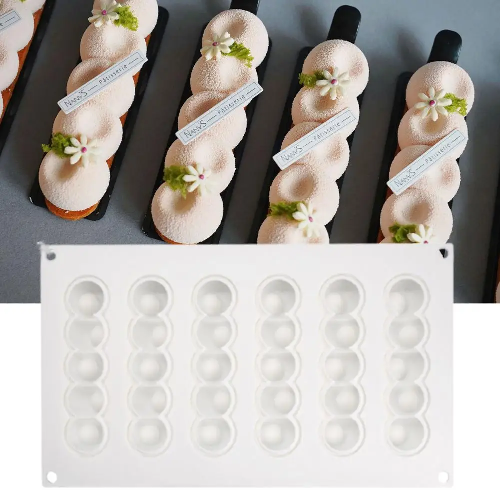 Широко применяемая прочная силиконовая форма для шоколада 6 вогнутых длинных