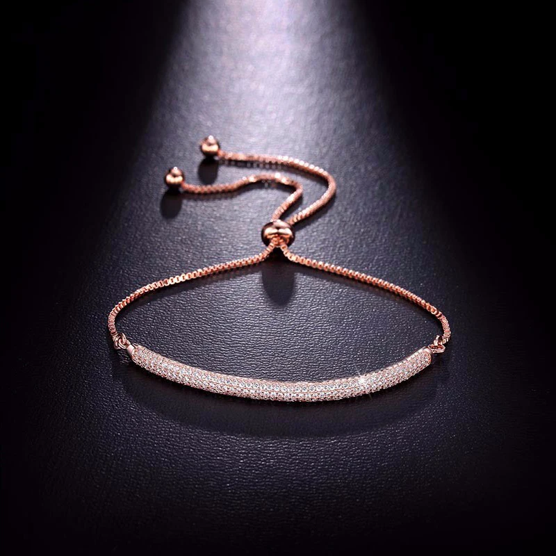 Модные Милые Браслеты UILZ с длинными звеньями Цепи из кубического циркония для