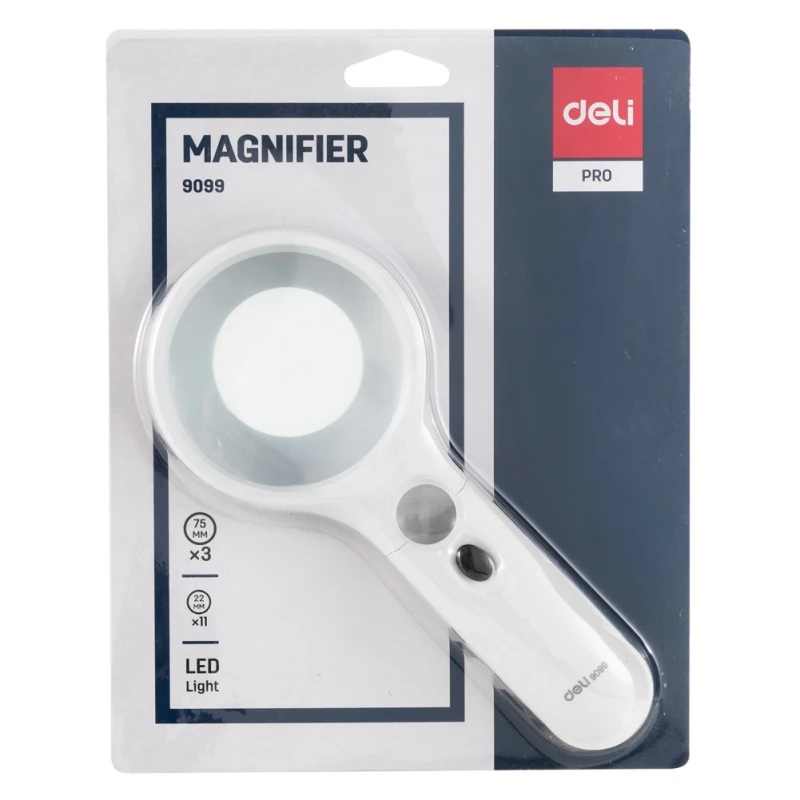 

Deli Handheld Illuminated Magnifier Microscope Magnifying Glass Aid Reading for Seniors loupe Jewelry Repair Tool With LED