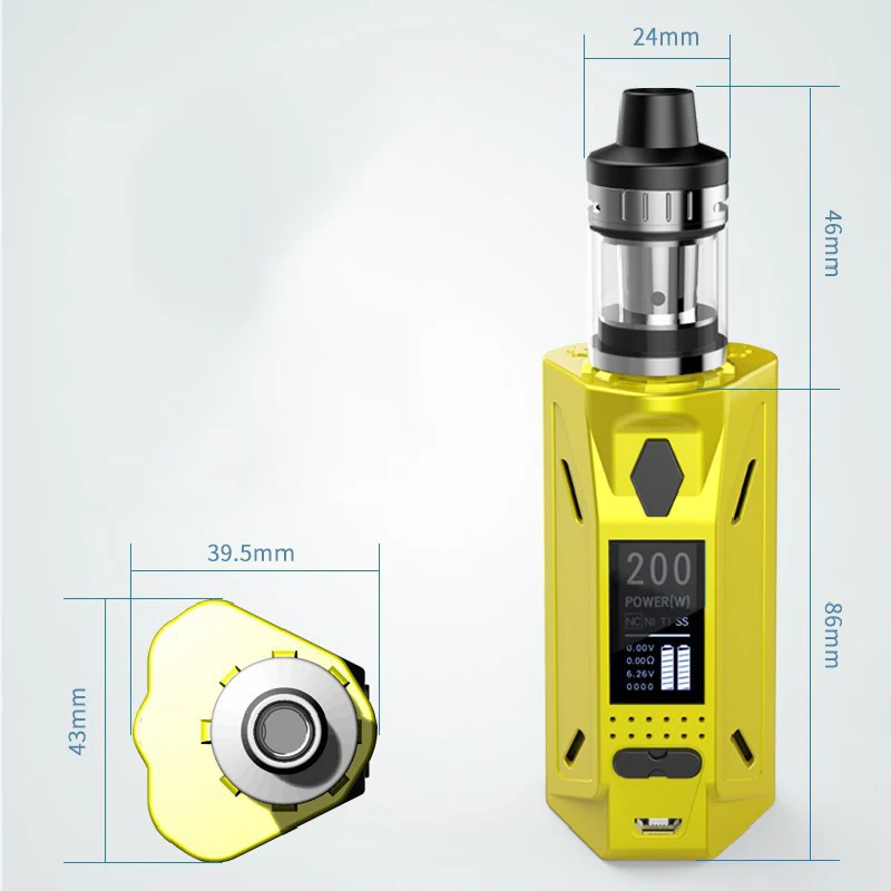 Горячая XD 200W стартовый набор испаритель мод контроль температуры электронная