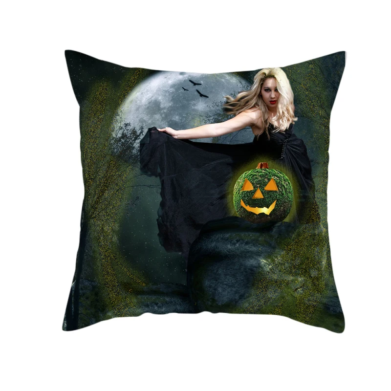 

Fuwatacchi Halloween Gift Cushion Cover Ghost Printed Throw Pillow Covers for Home Sofa Decor Pillowcases Funda Cojin 45x45